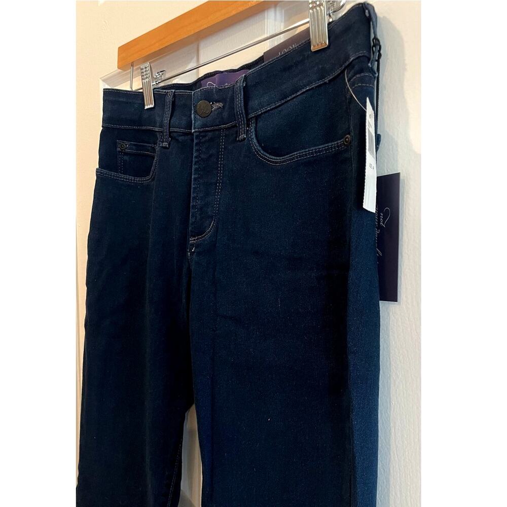 NWT NYDJ Not Your Daughter's Jeans 4P Petite Dark Wash Bootcut Lift Tuck Blue - Picture 4 of 8